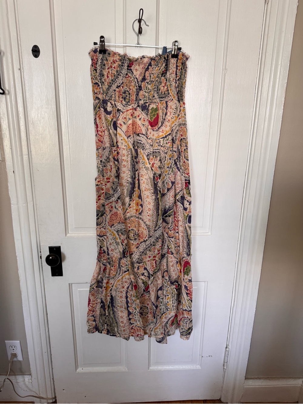American Eagle Outfitters Paisley Maxi Dress - Cream, Navy, Red, Green
